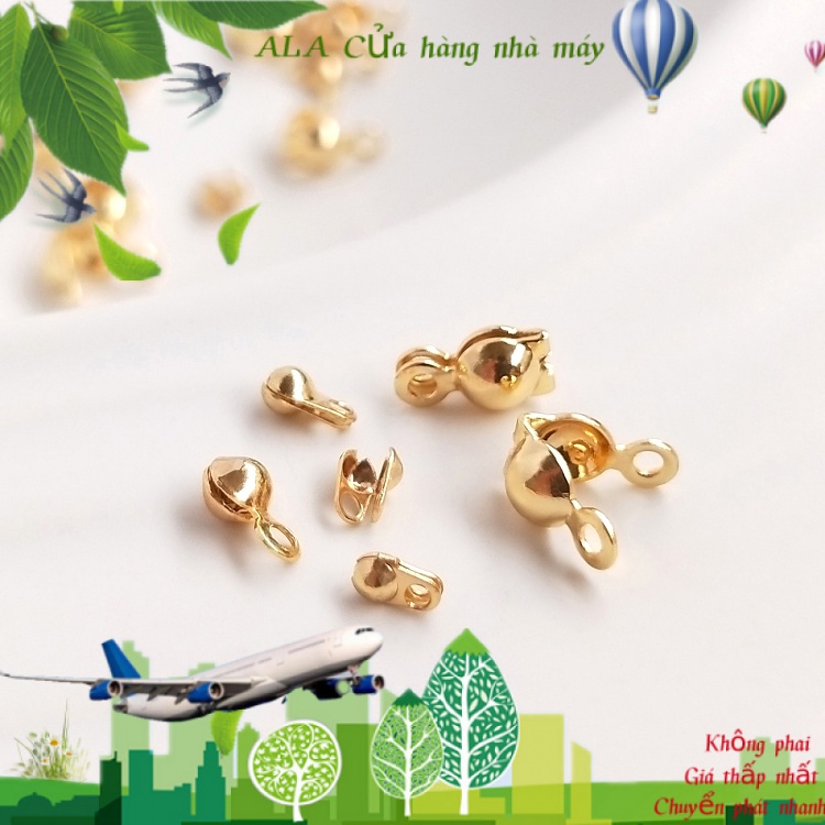 💖Đồ trang sức DIY💖Khóa Cài Hai Đầu Mạ Vàng 14K Chuyên Dụng Cho Túi Xách【Khóa kết nối/ cái nút】