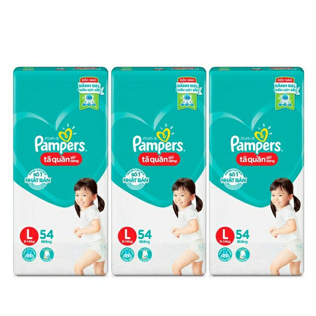 Bỉm pamper quần giữ dáng mẫu mới M60/L54/XL48/xxl44