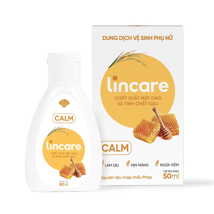 Dung dịch vệ sinh phụ nữ và cốc nguyệt san Lincare Calm Chiết xuất mật ong (Gel, 50ml)