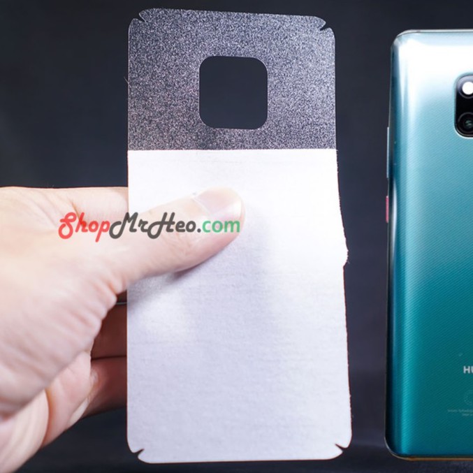 Skin Dán Mặt Lưng Vân 3D Huawei Mate 20 - Mate 20X - Mate 20 Pro - Carbon, Hình Hộp, Nhám, Vân Da