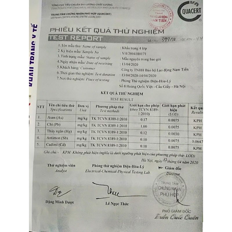 50 chiếc khẩu trang y tế kháng khuẩn 4 lớp dày dặn hàng cao cấp chính hãng Nam Tiến