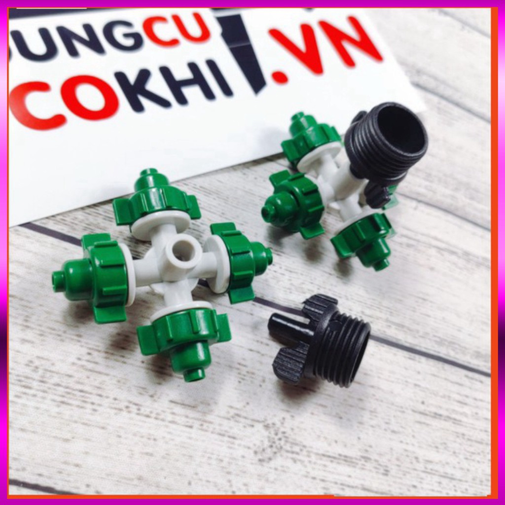 20 Béc phun sương 4 tia, kèm ren 21mm dùng tưới cây, tưới lan