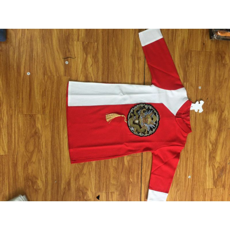 Áo dài cách tân bé trai 2020,vải gấm cao cấp, thêu mặt hổ  habgf đẹp