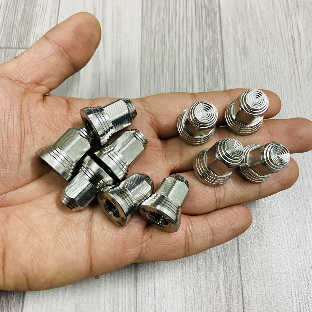 (CHUYÊN ỐC KIỂU XE MÁY) TÁN INOX 304 ĐẦU BÍT 10LY MẪU THÁI VÀNH GẮN CỐT GẤP