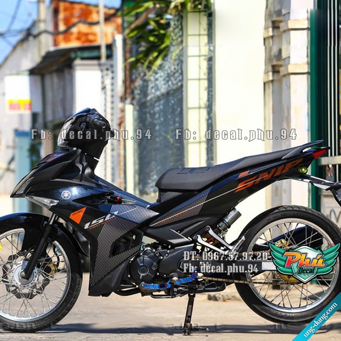 Tem Rời Exciter 150 Sniper đen cam (V)