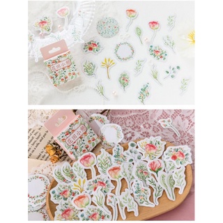 Hộp 45 hình dán sticker hoa