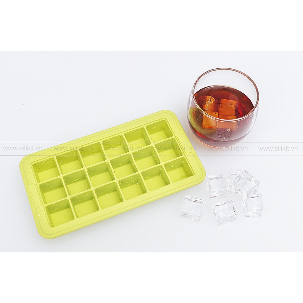 [MADE IN VIETNAM] Khay silicon làm đá 18 ngăn Q SILI-KIT, kích thước 21x11.5cm, dẻo dai, dễ dàng làm đá và lấy đá | BigBuy360 - bigbuy360.vn