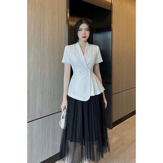 Áo vest xếp ly peplum bigsize Nữ