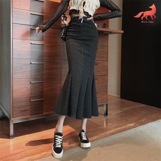Chân Váy Đuôi Cá Lưng Cao Thời Trang Retro Cho Nữ
