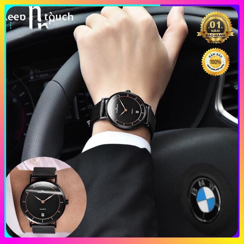 ĐỒNG HỒ NAM DÂY LƯỚI CAO CẤP THƯƠNG HIỆU KEEPNTOUCH (TẶNG KÈM HỘP , PIN DỰ PHÒNG VÀ PHỤ KIỆN THÂU DÂY) | BigBuy360 - bigbuy360.vn