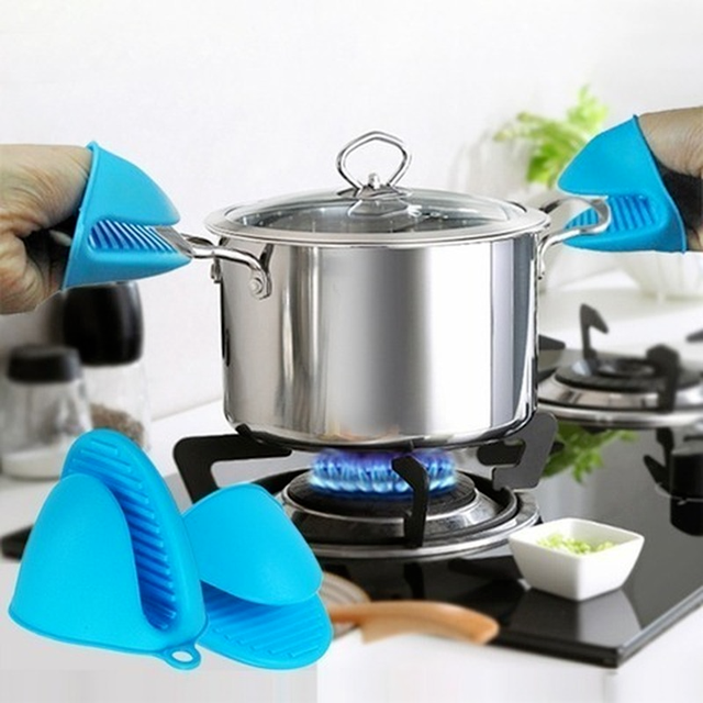 Set 2 Kẹp Silicone Nhấc Nồi Cách Nhiệt Chống Bỏng / Trượt Chất Lượng Cao