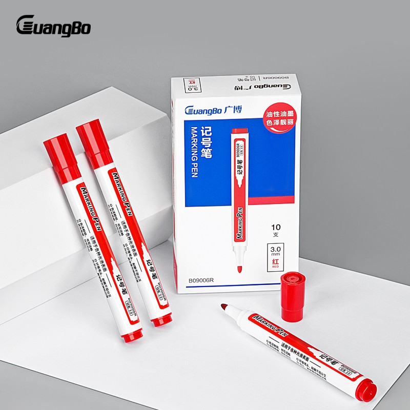 Bút dạ dầu màu xanh/đen/đỏ GuangBo B09006D/B09006R/B09006B