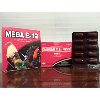 Mega B12 vitamin nuôi dành cho gà đá (1 hộp 100 viên).