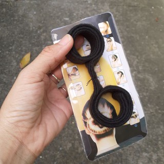 Combo 2 cái búi tóc củ tỏi màu đen