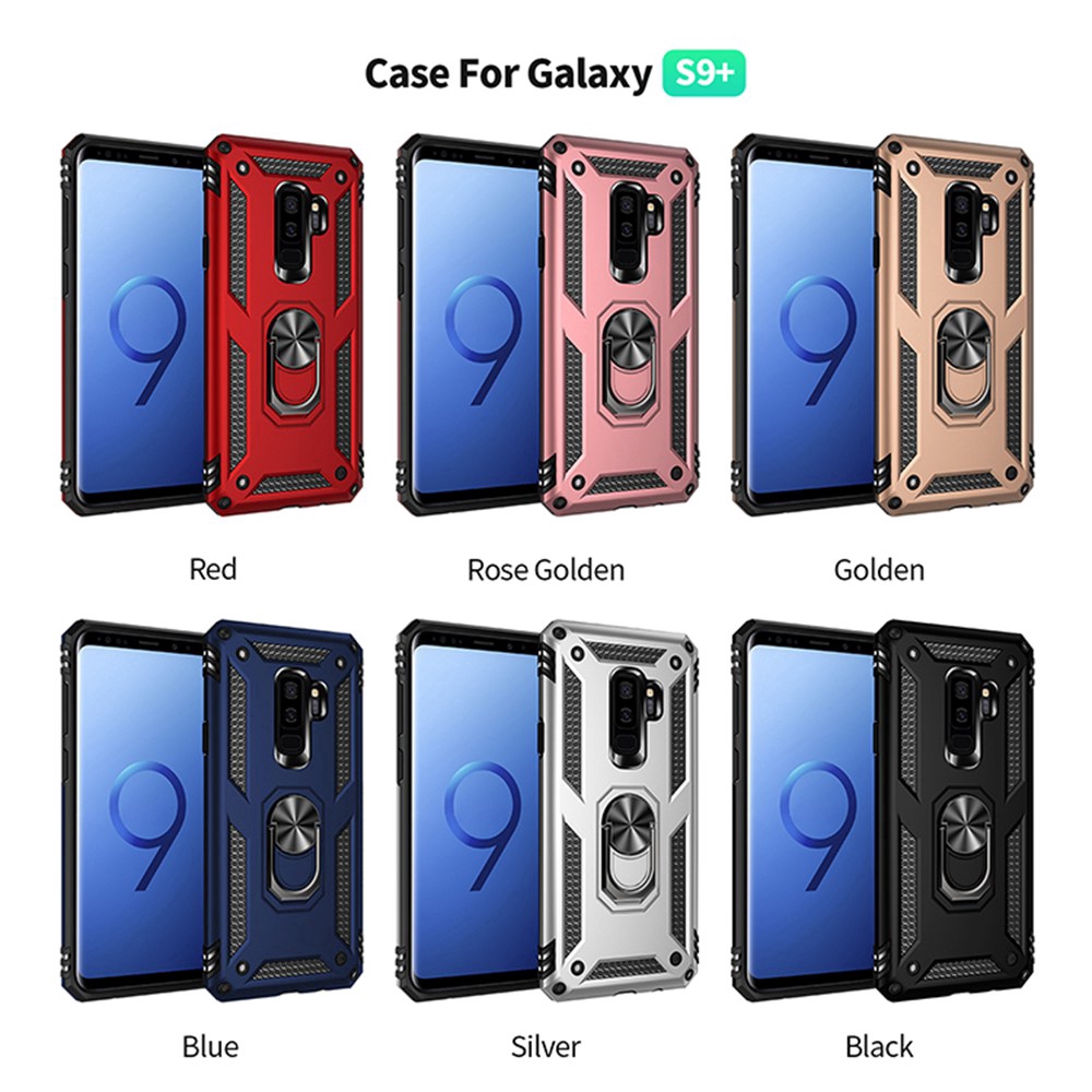Ốp điện thoại PC cứng kiểu giáp kèm giá đỡ nhẫn sang trọng cho SAMSUNG GALAXY S9 S8 PLUS GALAXY S8+ S9+