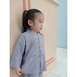 Đồ bộ đi chùa bé trai bé gái la hán tay dài size 4-40kg