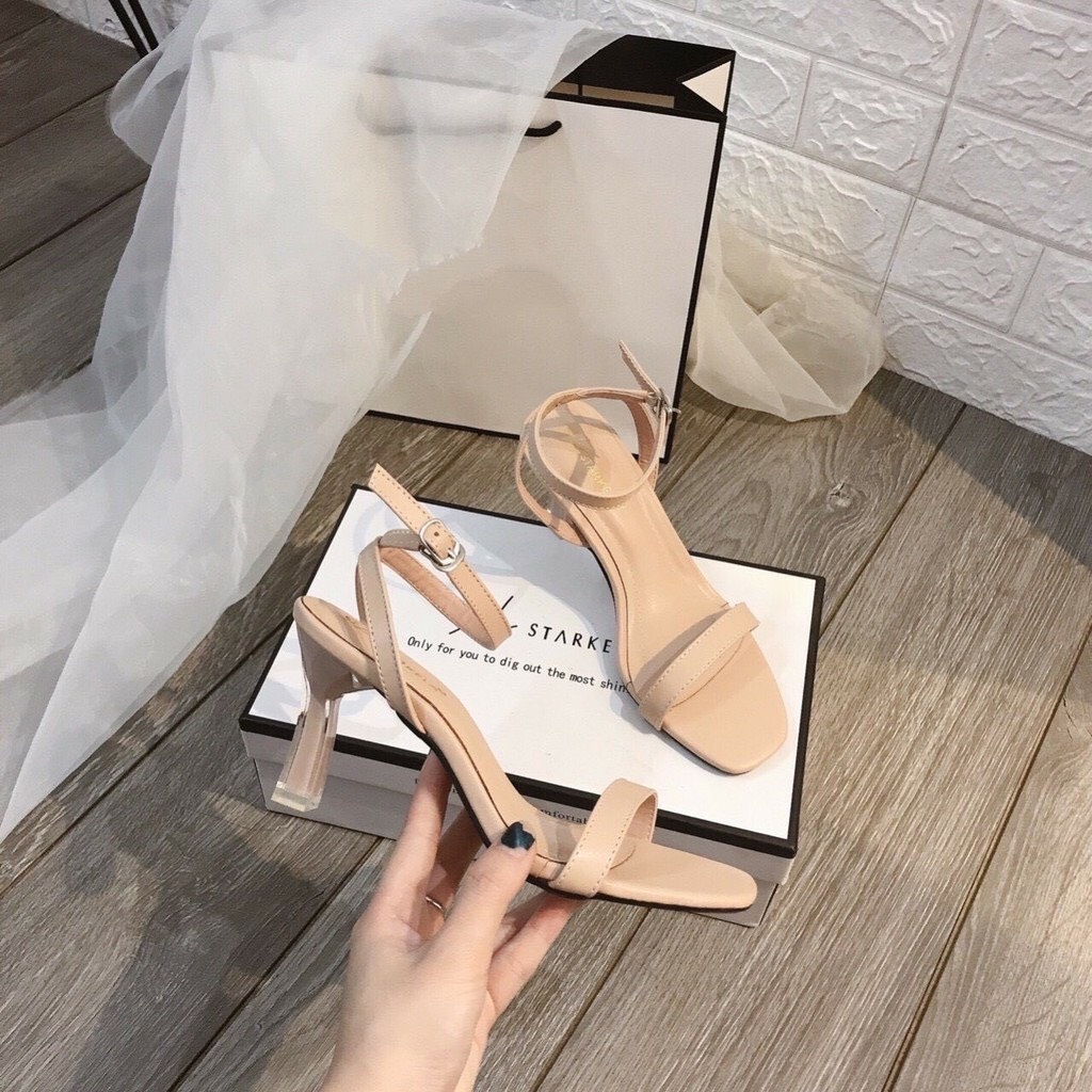 Dép Cao Gót Quai Hậu Cao 7 Phân Hàng Loại 1 Chuẩn fom Việt Với 3 Màu Đen Trắng Kem Size 35 - 39