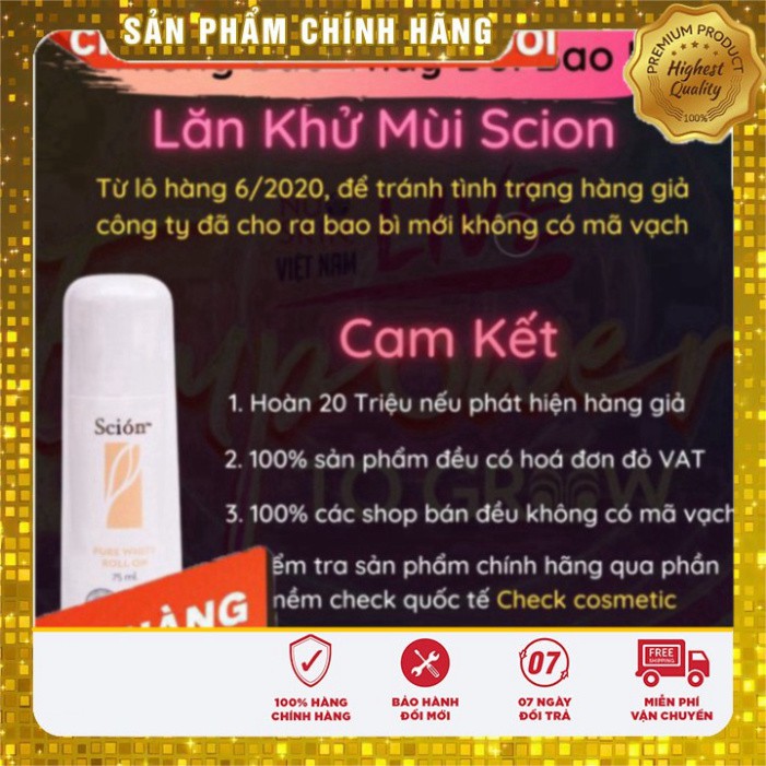 Lăn Khử Mùi NuSkin Scion Pure White Roll 100% dứt điểm hôi nách | BigBuy360 - bigbuy360.vn