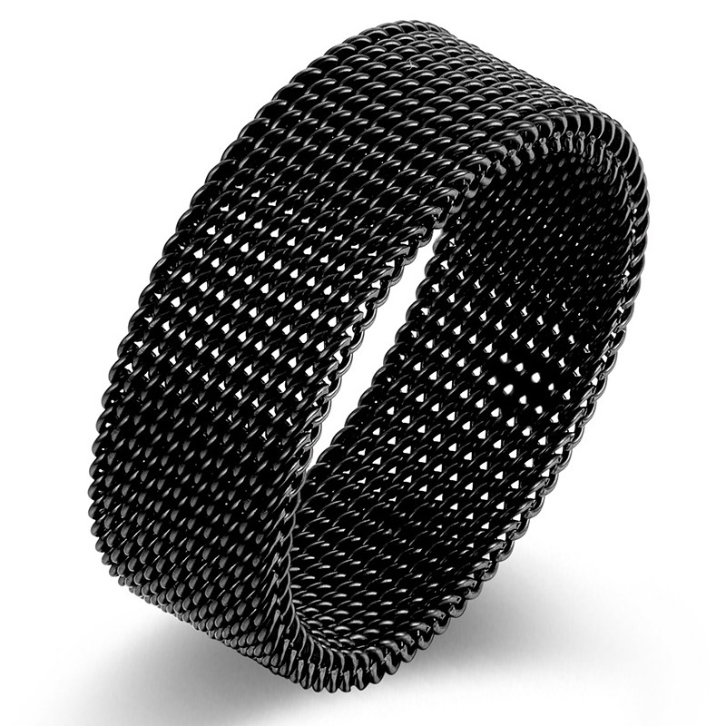 Nhẫn Inox Màu Bạc/Đen Cho Nam