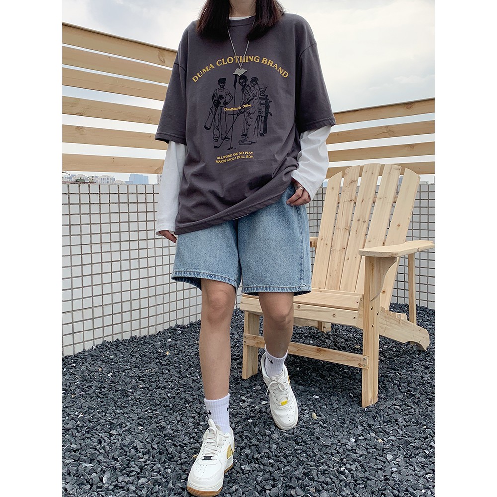 Quần short jean nữ ngố ống rộng Kunni Store | BigBuy360 - bigbuy360.vn