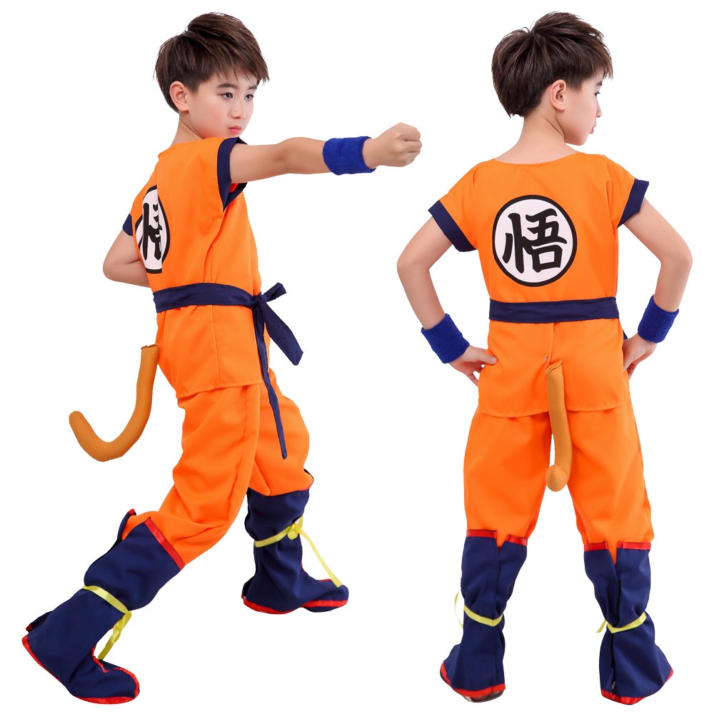 Bộ Đồ Hóa Trang Son Goku Trong Phim Dragon Ball Độc Đáo Cho Bé Dịp Halloween