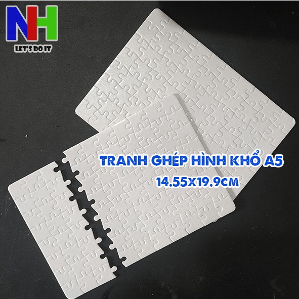 Phôi tranh ghép hình khổ A5  - in chuyển nhiệt