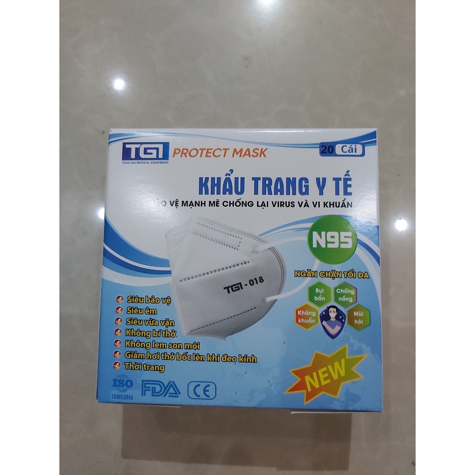 Khẩu trang TGI 018 (N95) hộp 20c