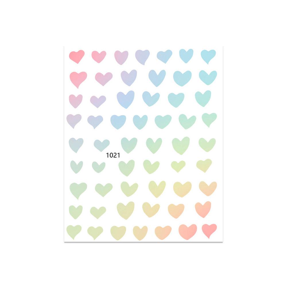 MOCHO Miếng Dán Trang Trí Móng Tay Hình Cầu Vồng Mặt Cười Ngôi Sao Xinh Xắn