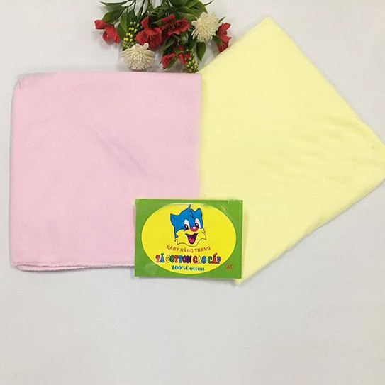 Tã vuông sơ sinh cotton màu HẰNG TRANG loại trung cho bé 5 chiếc 60x60