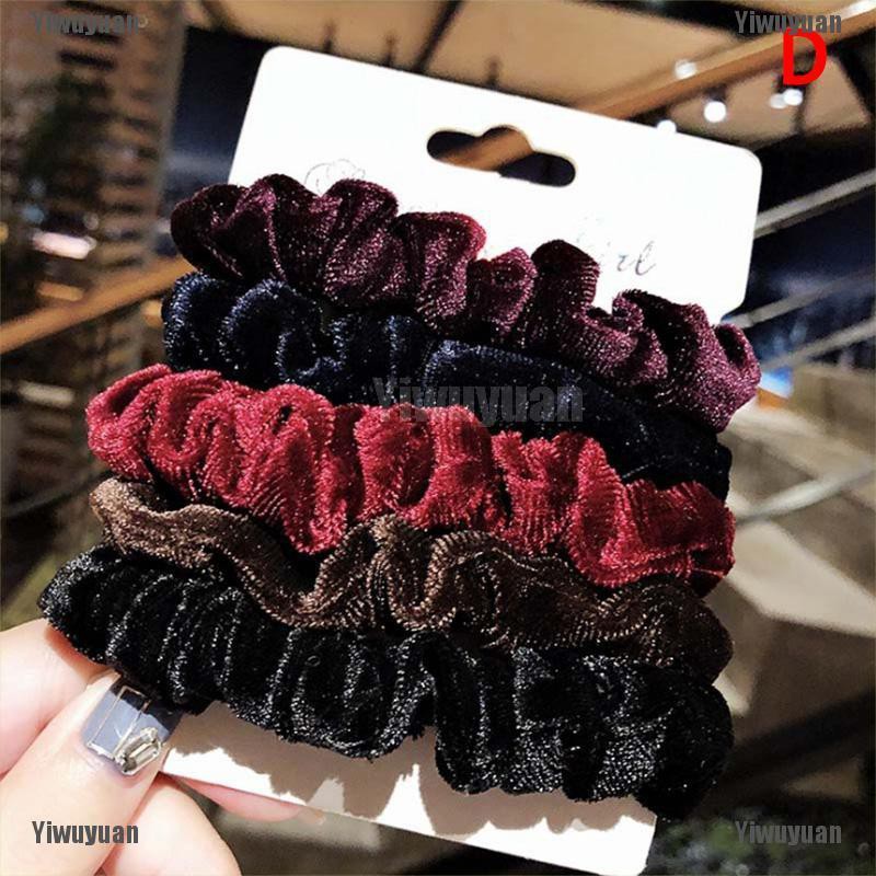 Bộ 6 Dây Buộc Tóc Co Giãn Lấp Lánh