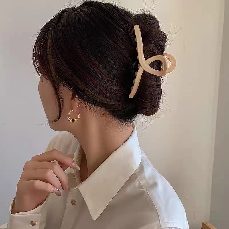 Kẹp tóc càng cua DODDER nhiều kiểu dáng tùy chọn màu trơn thời trang dành cho nữ