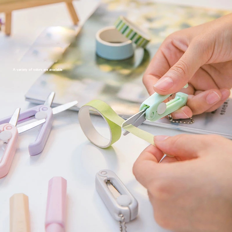 Kéo Gấp Mini Di Động Cắt Giấy Nghệ Thuật Sáng Tạo Cho Văn Phòng / Trường Học