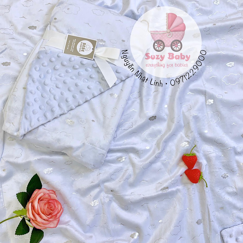 Chăn nhung 2 mặt bebeconfort cho bé