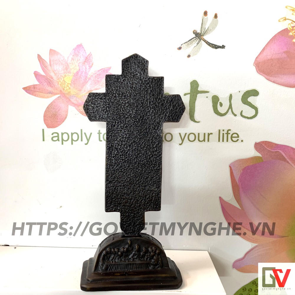 Tượng cây thánh giá 14 Đàng - Thánh giá chúa Giêsu - Màu nâu đen - Cao 29cm