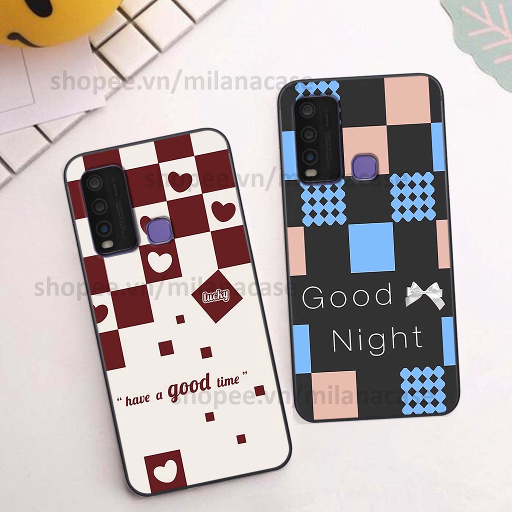 Ốp Vivo Y30 / Y50 caro họa tiết nhiều màu sắc siêu đẹp thời trang cá tính