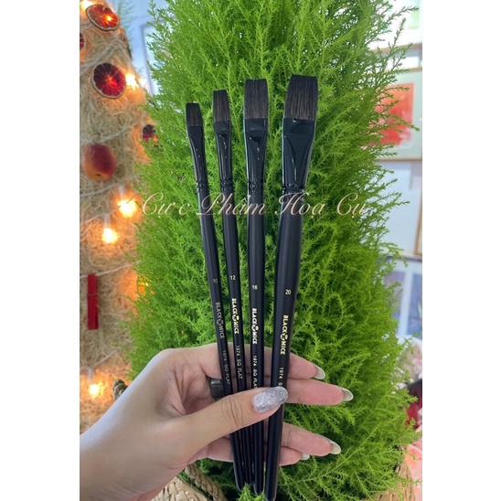 |CHÍNH HÃNG| Cọ vuông Black Mice 1983 Squirrel Hair vẽ tranh màu nước, lông sóc mềm