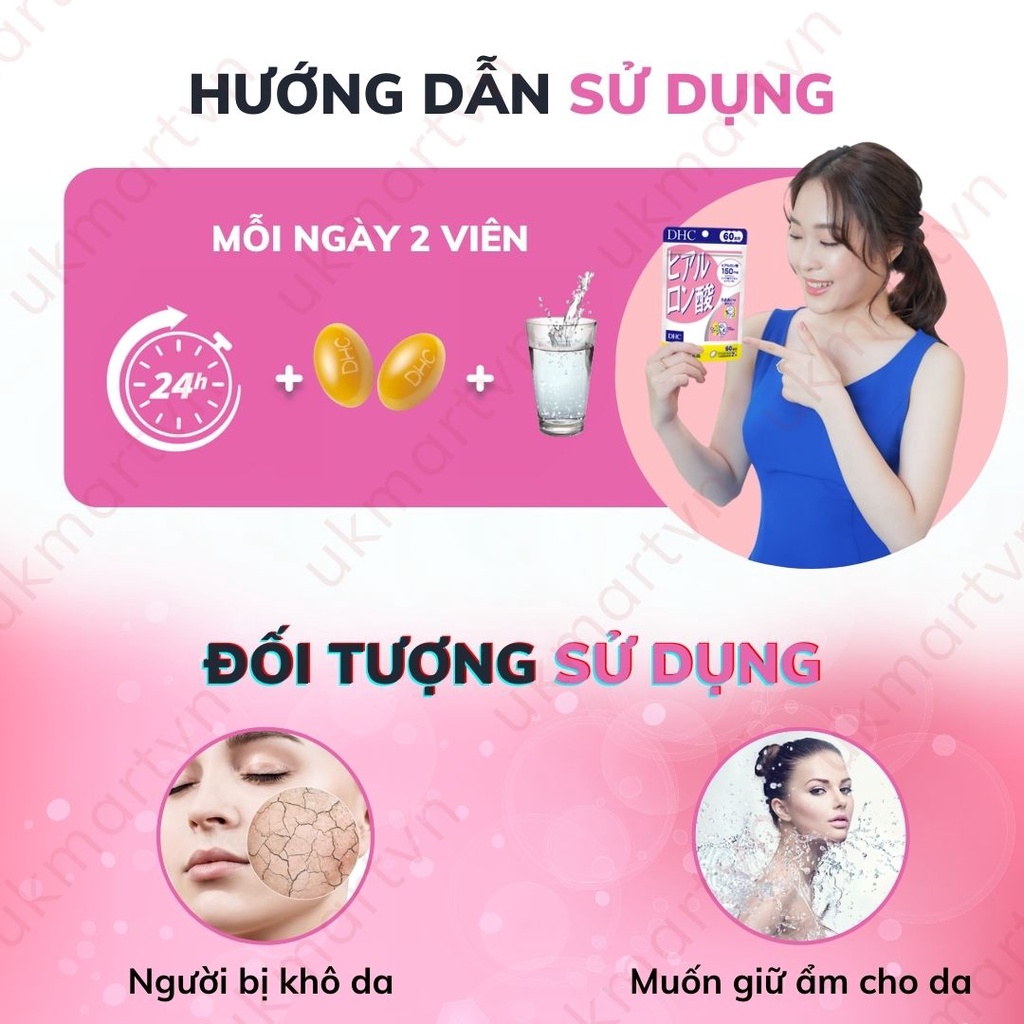 Viên Uống Giữ Ẩm Cấp Nước DHC HA Hyaluronic Acid 30 Ngày