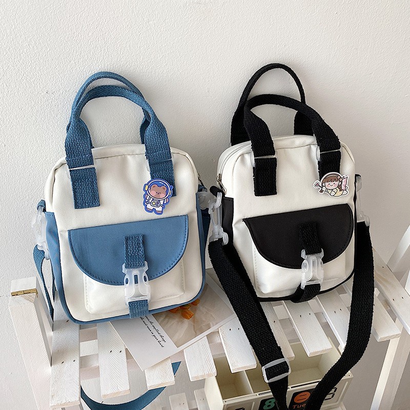 Túi Đeo Vai Bằng Vải Nylon Mềm Mại Phong Cách Harajuku Thời Trang Ngọt Ngào Cho Nữ