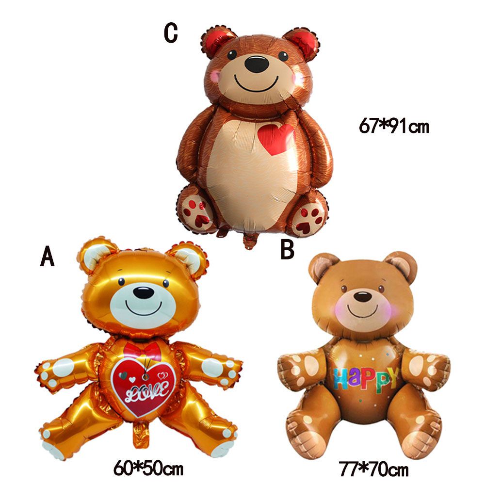 Bong Bóng Lá Nhôm Hình Gấu 3d Trang Trí Tiệc Cưới / Ngày Lễ Tình Nhân