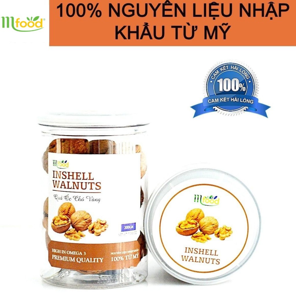 Quả Óc Chó Vàng Mỹ Hũ 200gram - Thương Hiệu MFOOD