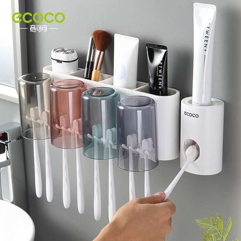 Khay cắm bàn chải kèm 4 cốc Ecoco