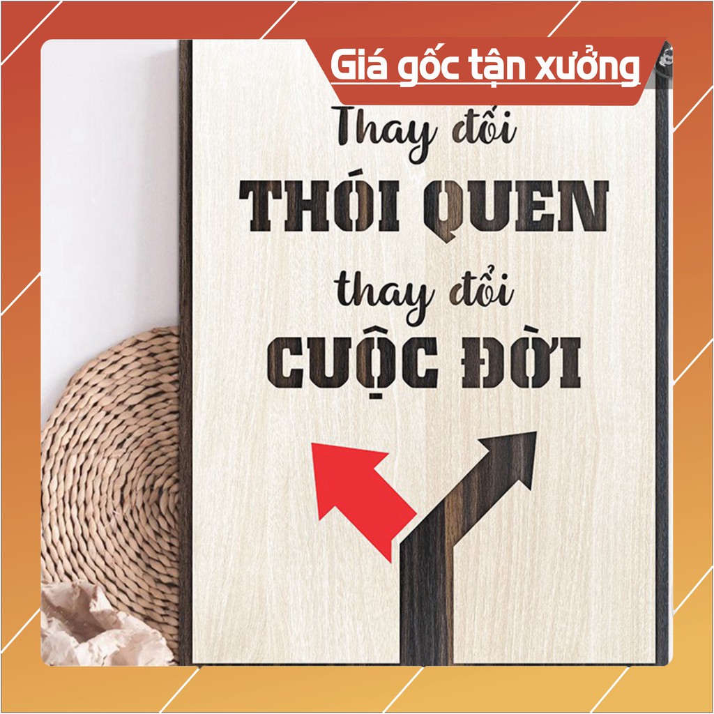 [🎀 QUÀ TẶNG] Tranh tạo động lực   - Thay đổi thói quen thay đổi cuộc đời