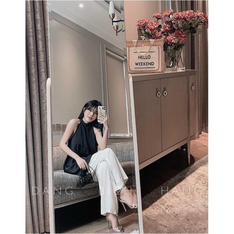 SET ÁO YẾM ĐEN MIX QUẦN SUÔNG ĐŨI TRẮNG | BigBuy360 - bigbuy360.vn