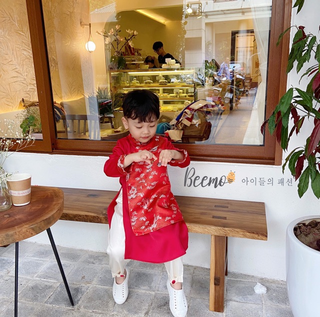 SET ÁO DÀI HOẠ TIẾT CON HẠC