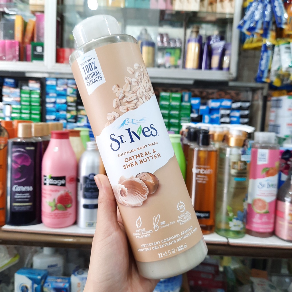 Sữa tắm dưỡng da St.Ives Yến mạch và Bơ 650ml