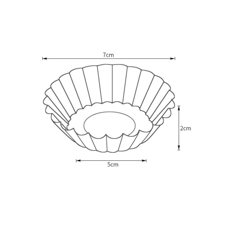 Set 10 Khuôn Kim Loại Không Dính Dùng Làm Bánh Trứng DIY