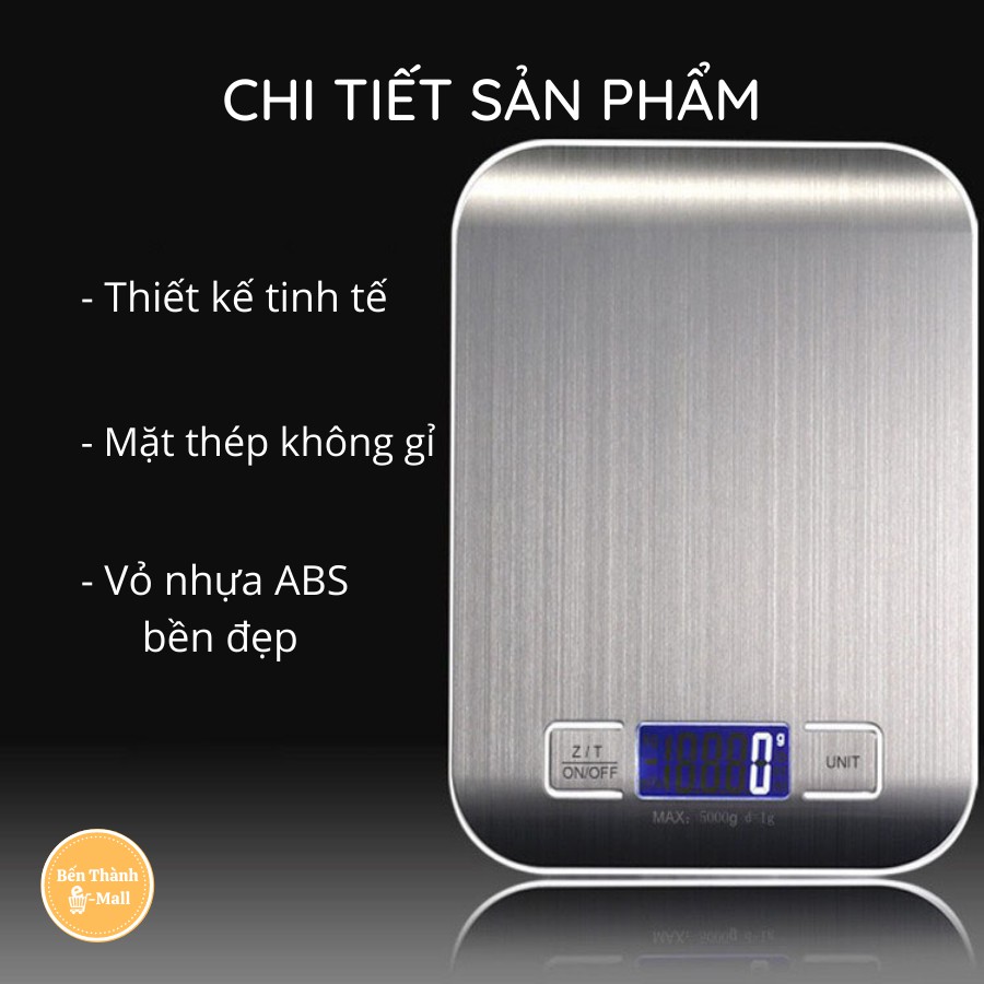 Cân Nhà Bếp LCD 5kg Tiện Dụng [Tải Trọng 1g - 5kg]