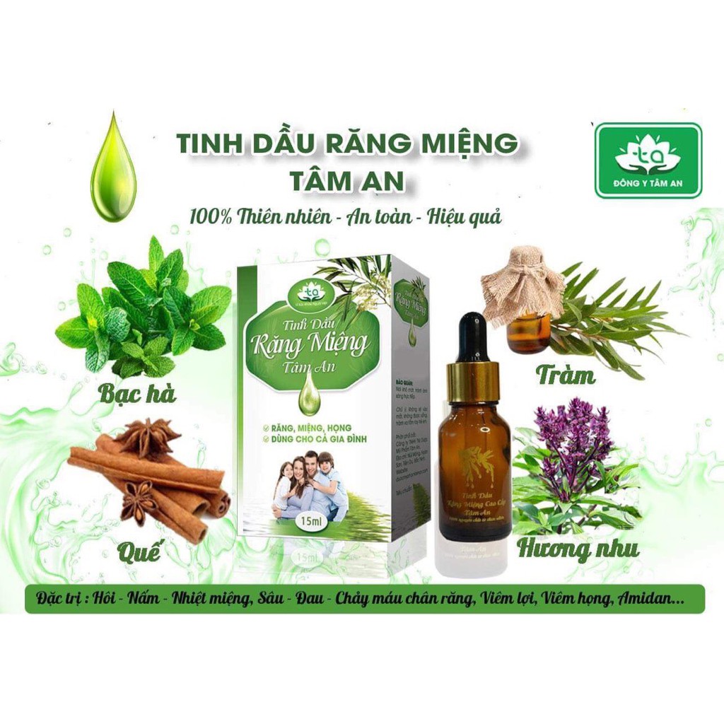 {SẢN PHẨM CHÍNH HÃNG} Tinh dầu răng miệng Tâm An