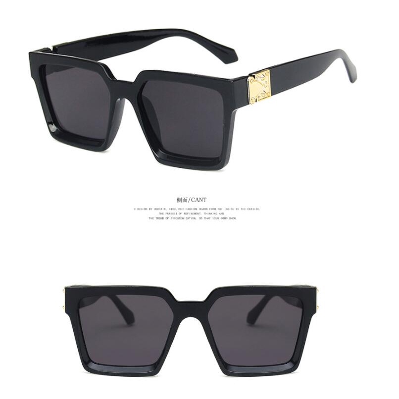 Kính Mát Gọng Vuông Bản Lớn Phong Cách retro Thời Trang Cho Nữ