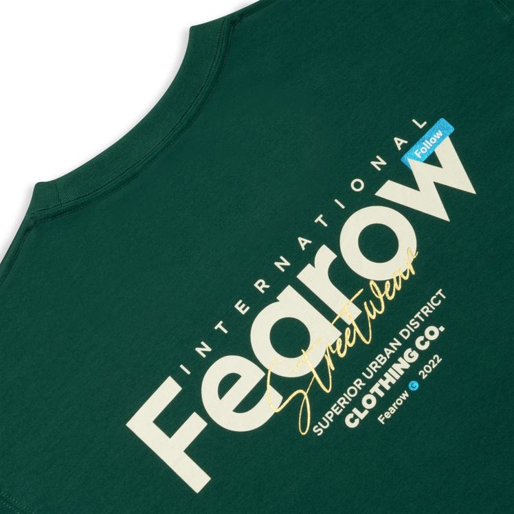 Áo thun nam nữ local brand unisex Fearow Multifont / Màu Xanh Lá Đậm - FW163